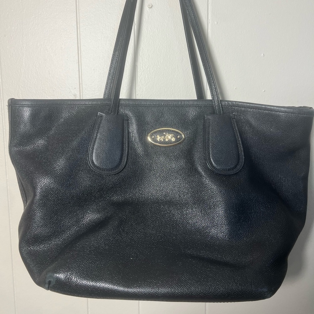 Coach Black Leather Tote bag